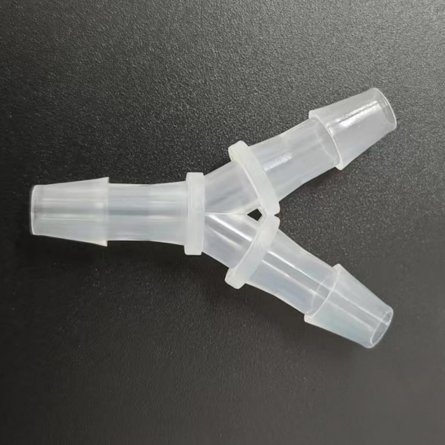 Hose Barb Fitting Equal Barbed Y Shaped 3 Way Tee Connector plastic Tubing Joint Splicer Mender Adapter Union for Oxygen Tubing Pipe Household Fuel Gas Liquid Air × 50 (11/32 Inch - 8Y)