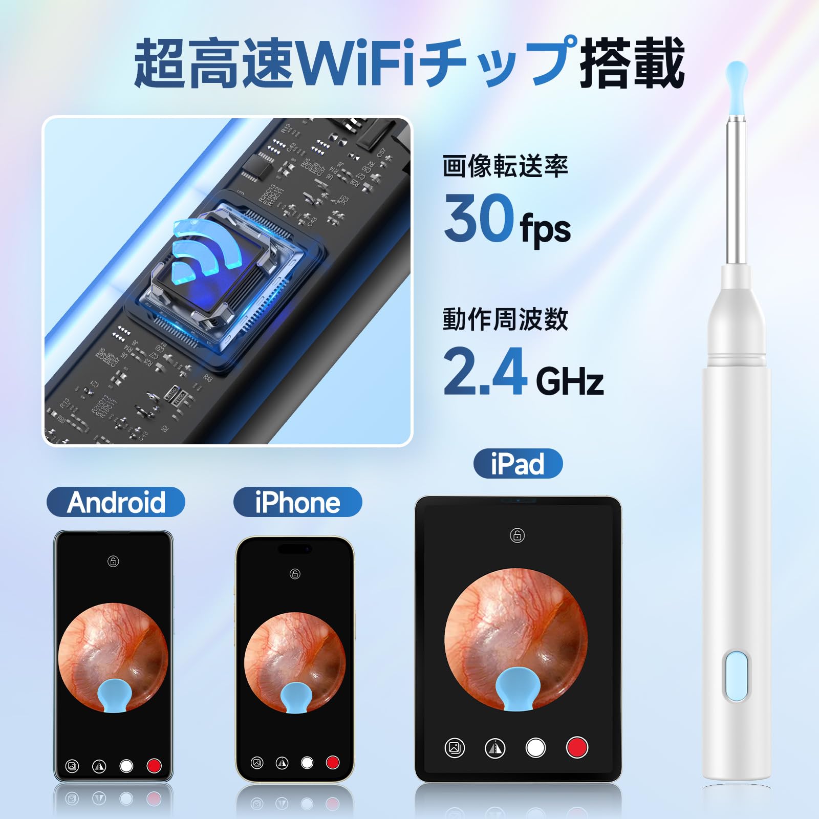 Amazon.co.jp: 耳かき カメラ付き【800W画素×6LEDライト付き】 カメラ
