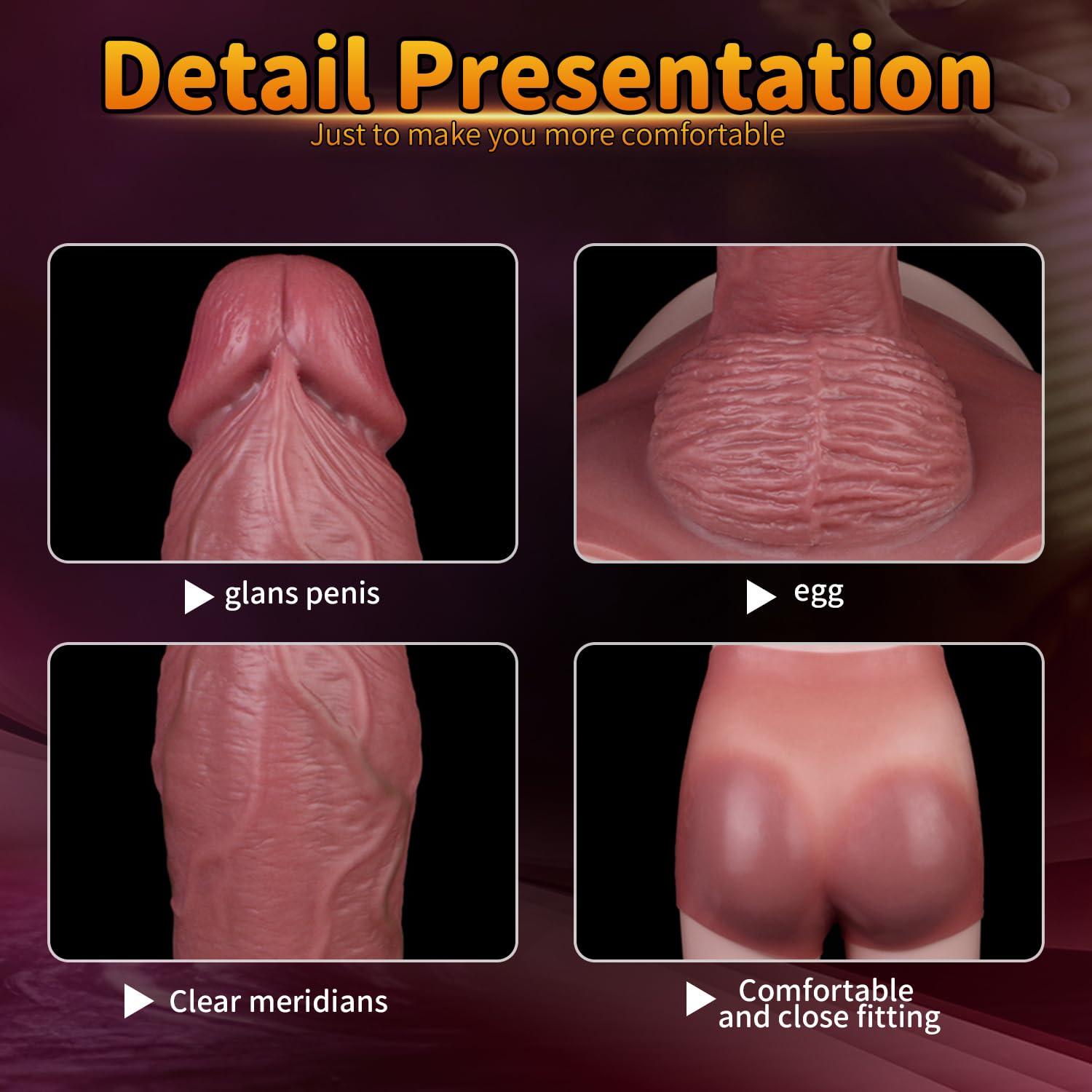 Penisverlängerung 24,4cm x 7,9cm mit Strap-On Slip, Penishülle Realistische Penismanschette Penis Sleeve für Penis Verlängerung & Vergrößerung, Cock Sleeve Sexspielzeug für Paare