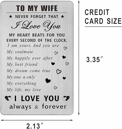 Miniatura 2 de Regalos para mi esposa de parte del marido  Never forget that I love you  esposa cumpleaños, boda, aniversario, tarjeta de regalo