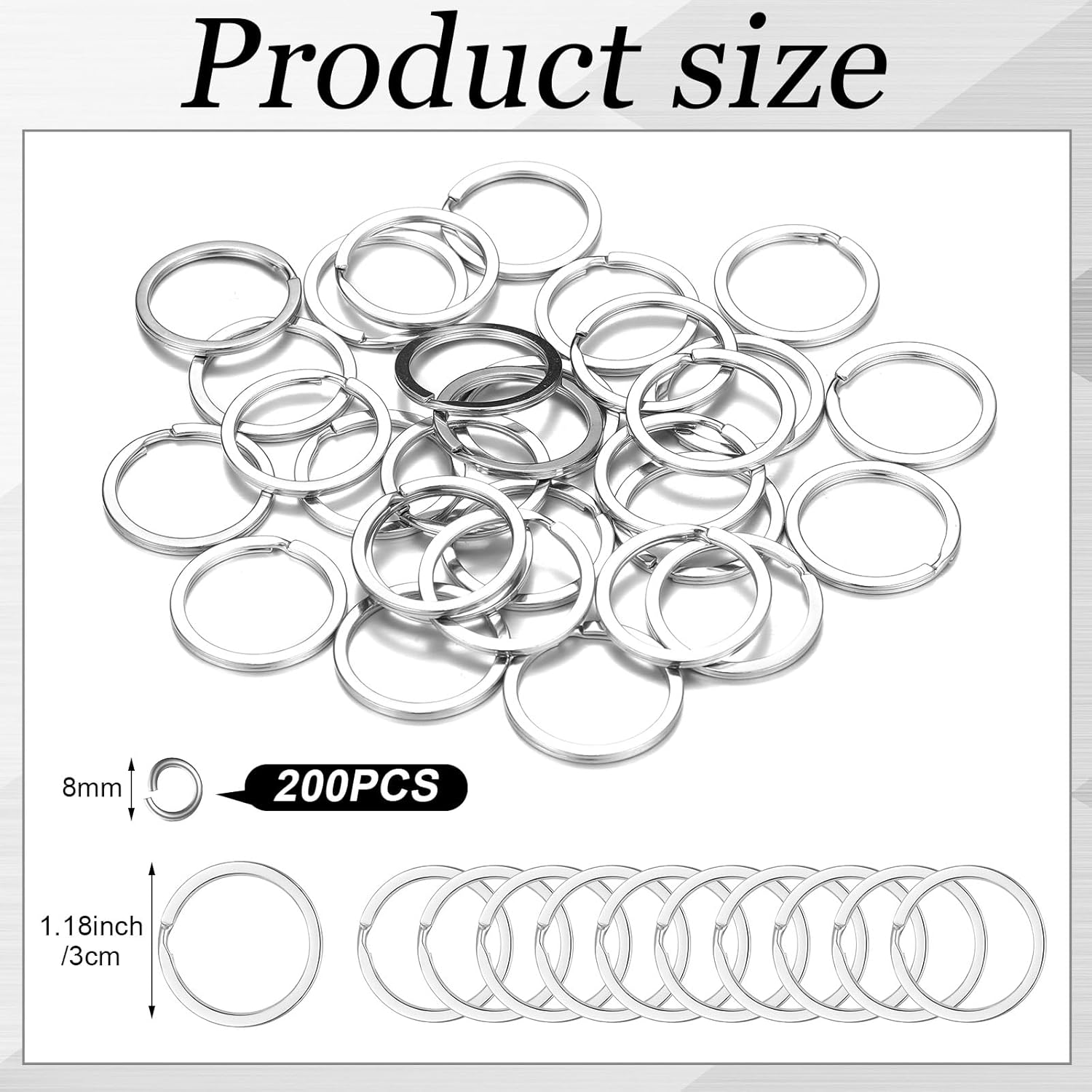 285 Pcs Inspirational Words Charms Bulk for Keychain Motivational Keychain Jewelry Making Supplies with Open Jump Rings Key Rings for Women DIY Necklaces Bracelets Appreciation Gift