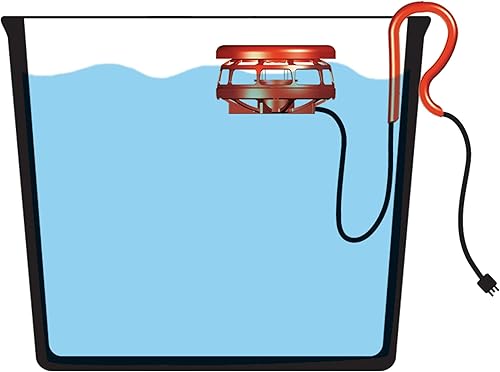 Vista 11 de K&H Ultimate - Anillo flotador desmontable para tanque de combustible todo en uno, 1000 W, Rojo