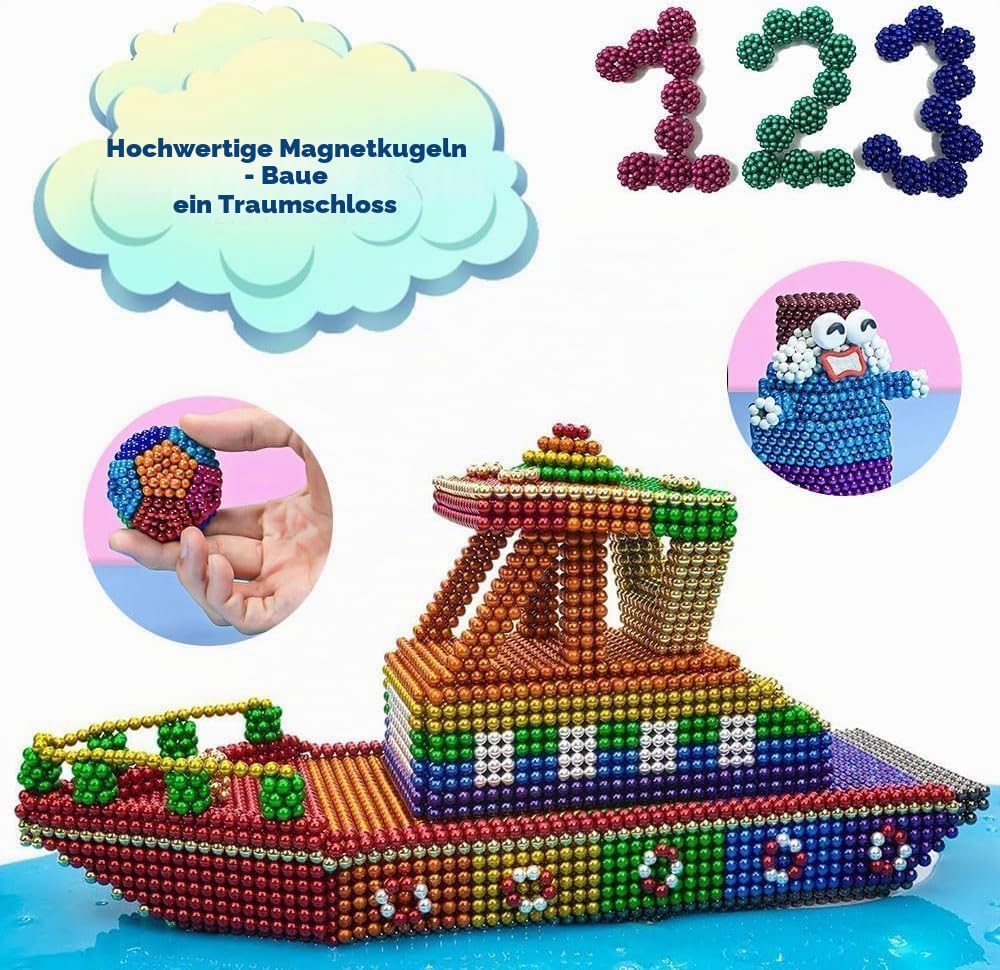 3D-Bausteinset, 216 Bausteine, kreatives Bauspielzeug, Mint-Lernspielzeug
