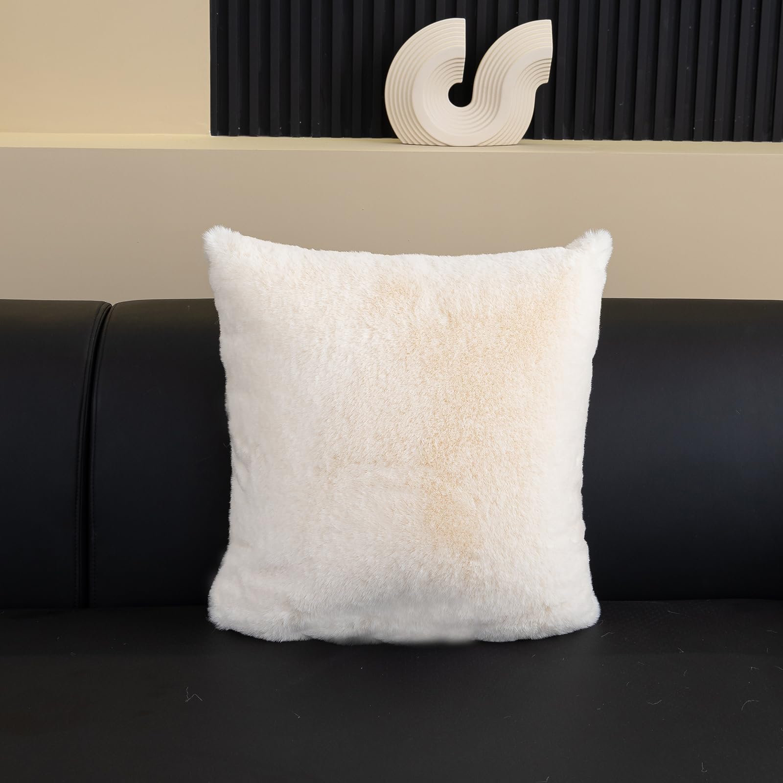 GKXLH 1PC Cushion Covers, Solid Soft Soft Mink Velvet 45x45 Pillow Cases for Couch Sofa Home Decoration (Light Camel