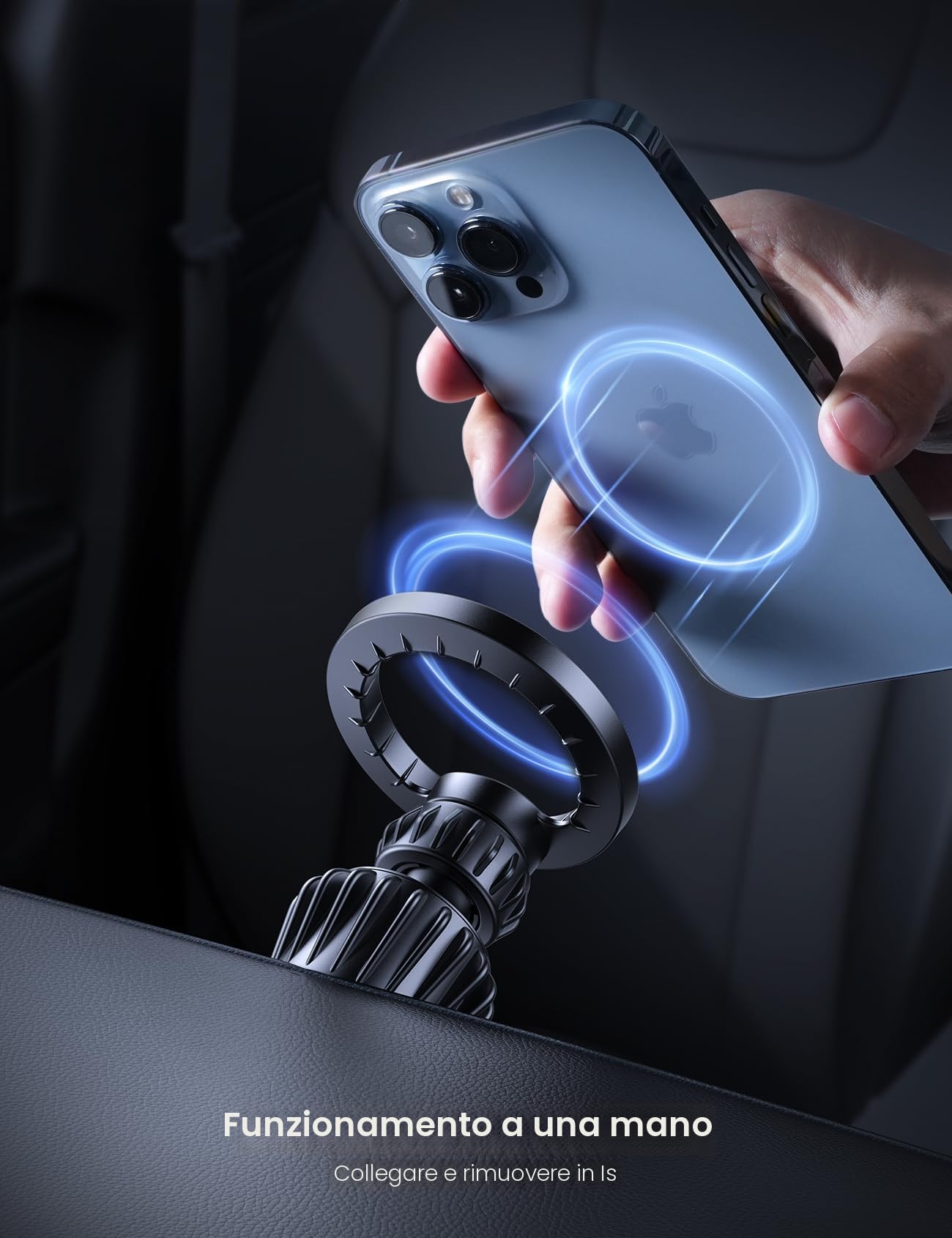 Lamicall Porta Cellulare Auto Calamita, [20 x N52 Magneti] 360°Rotazione, Gancio Metallico Aggiornato, Supporto Magnetico Telefono per Presa d'Aria per iPhone 17 16 15 14 Pro Max, Huawei, Smartphones