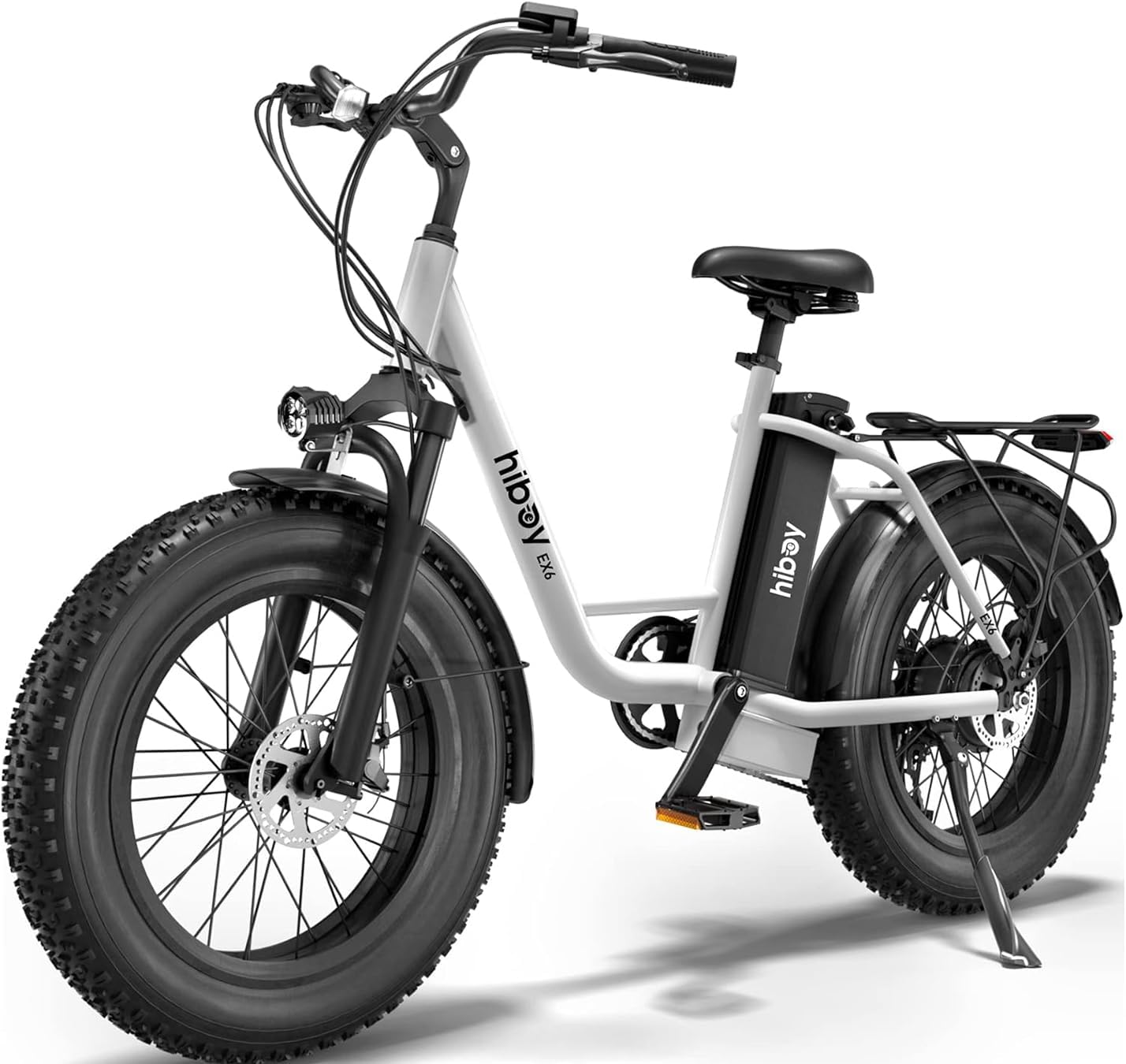 Hiboy EX6 Electric Bike for Adults - 960W Peak Motor, 32km/h Max Speed, 696Wh Removable Battery - 20" Electric Bicycle with Shimano 7 Speed & Front Suspension