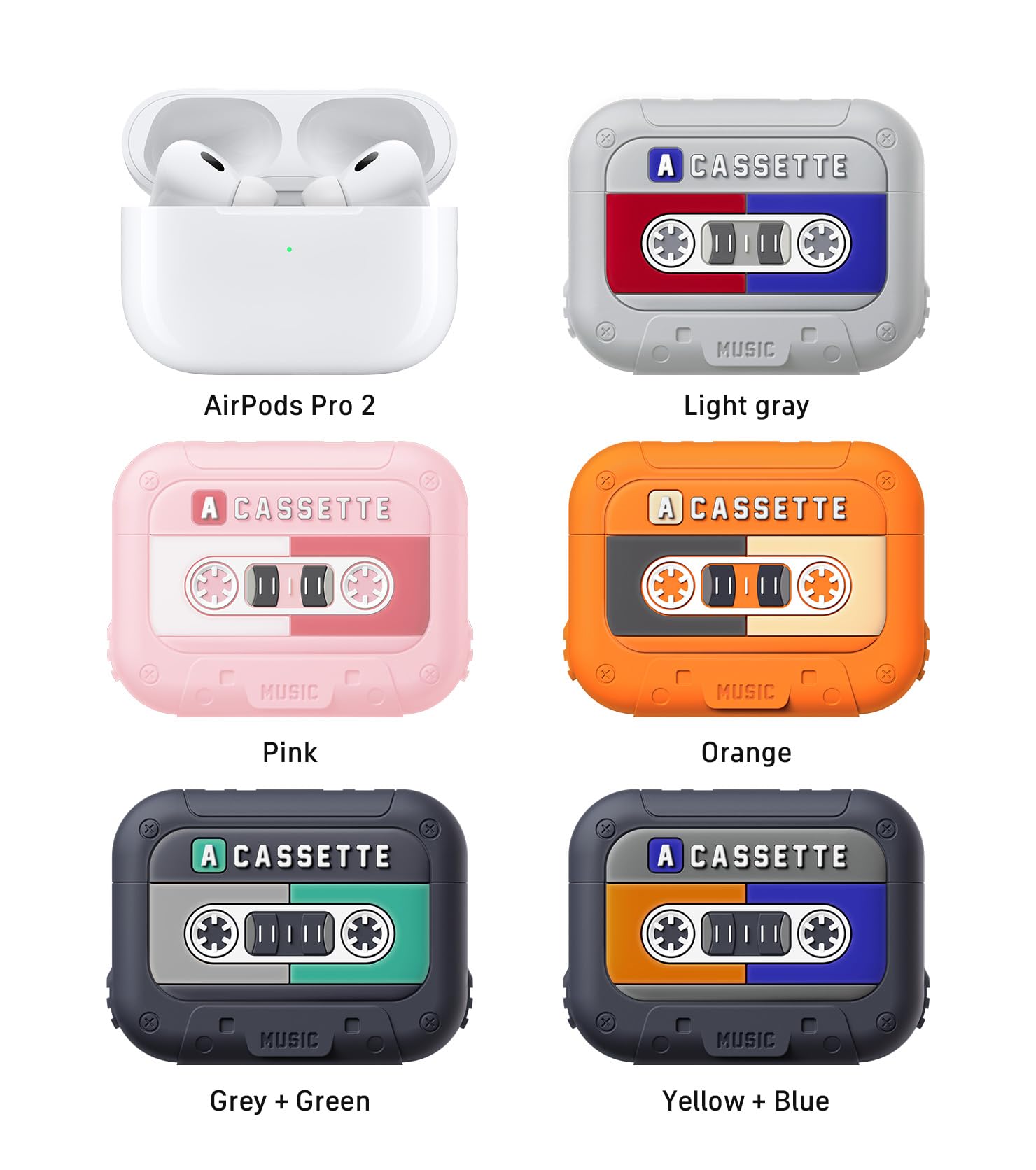 Amazon | Airpods Pro 2 ケース ヴィンテージ AirPodsケースカバー Pro