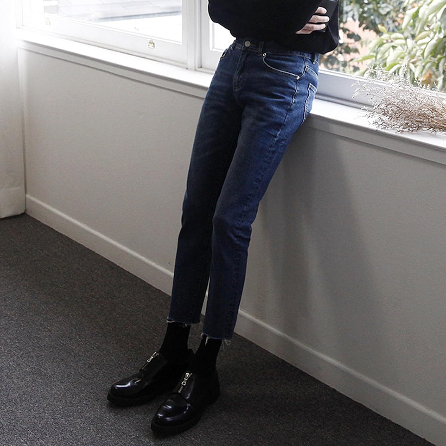 [lsjdln] アンクルパンツ メンズ ジーンズ デニム スキニーパンツ ストレッチ 美脚 九分丈 クロップドデニムパンツ ストレ