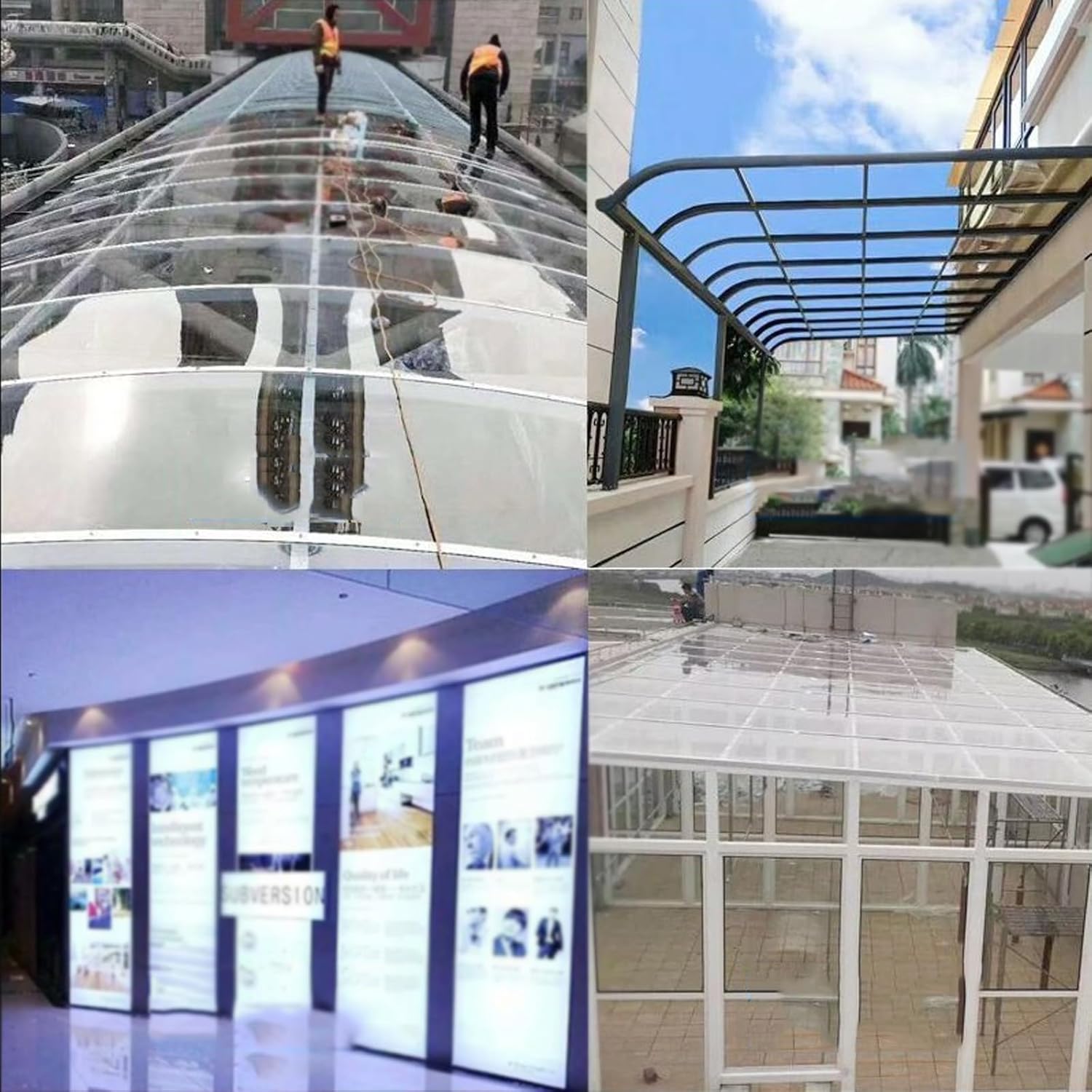 1.5mm Polycarbonate Roofing Sheet Clear Greenhouse Panel,Daylighting Panel,UV Protection Rainproof Roof Cladding,for Greenhouses,Sheds,Carports,Huts,Kennels,Customizable (1.56x2m(5.1x6.6ft))