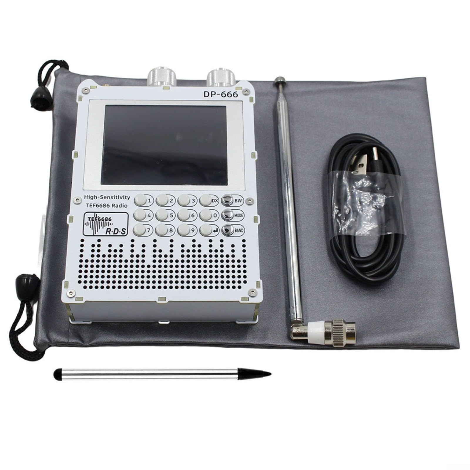 DP-666 TEF6686 Hochempfindliches Radio Vollband-FM-AM-FM-Kurzwellenradio(White1)