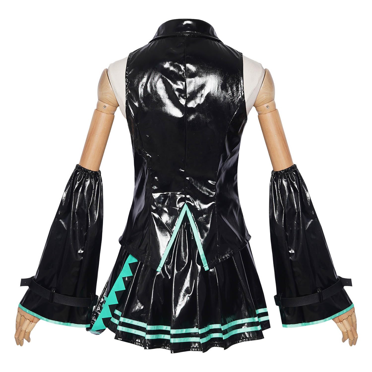 Anime H'atsune M'iku Disfraz de cosplay Juego de role Uniforme Conjunto Completo Halloween Fiesta Carnaval Traje de Vestir con Peluca Tocado Gafas Pendiente para Mujeres