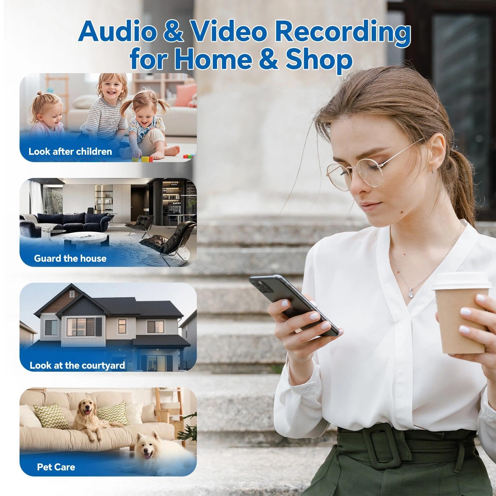 Mini Telecamera,Telecamera Spia Wifi Interno 1080p HD Visione Notturna WiFi Telecamera di Sicurezza Interna Rilevamento di Movimento Controllo Remoto Con App per Casa Bambini Anziani Animali Domestici