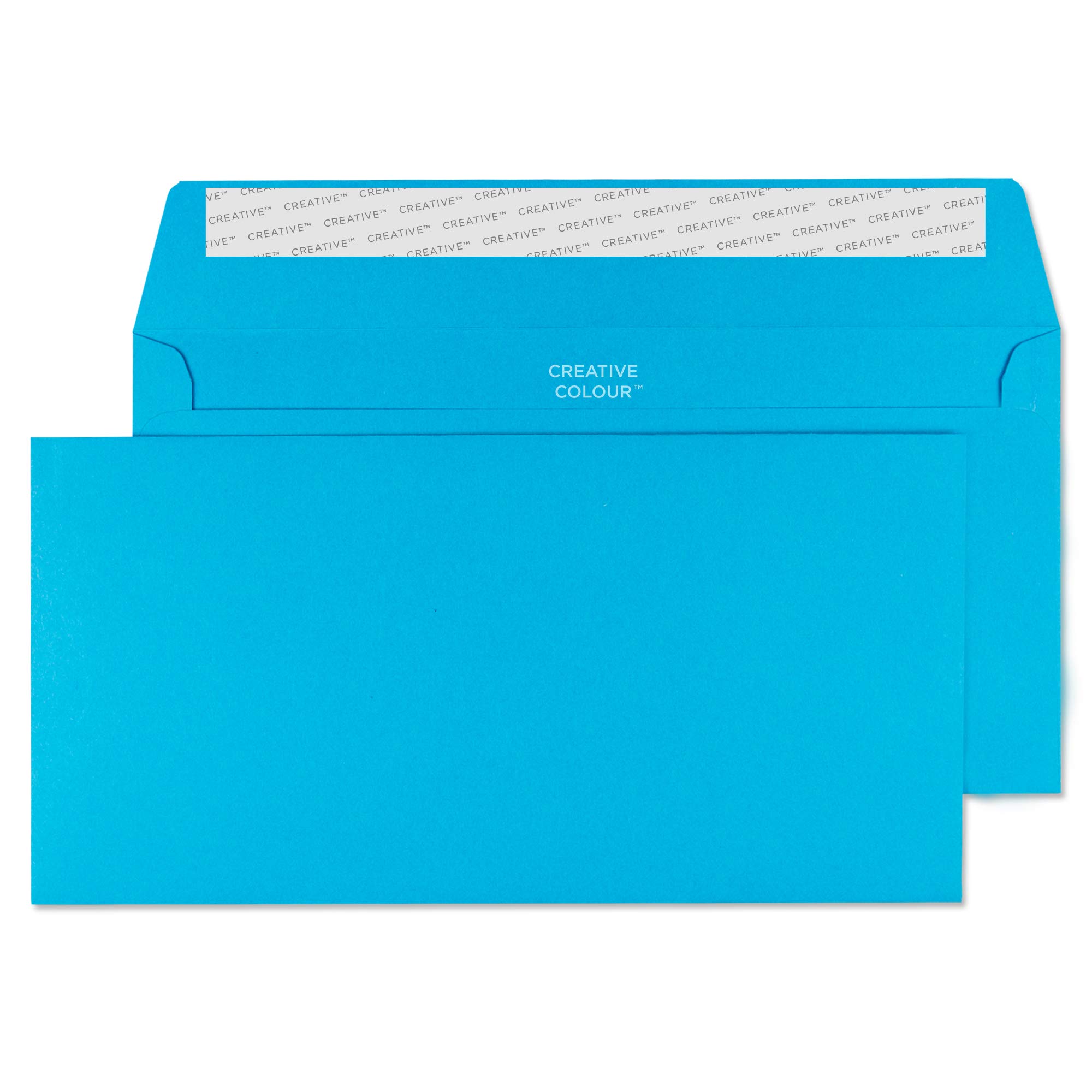 Blake Creative Colour - Coloured Blue DL+ Envelopes (114 x 229 mm) - Pack of 500 - FSC Certified - 120GSM - Peel and Seal Blue Envelope - Invitation Envelopes/Card Making Supplies (210)