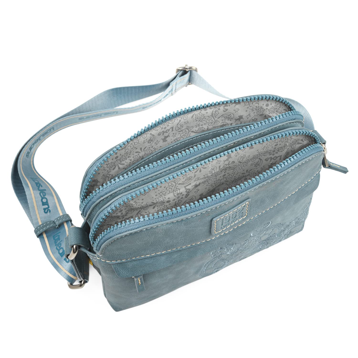 Lois - Bolso Bandolera Mujer elegante. Bolso mujer versátil diseño práctico para diario ideal como Bandolera Mujer moderno y funcional dentro de los mejores Bolsos De Mujer Cierre C, Azul vaquero