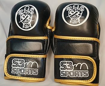 Amazon | S3 sports 本革 オープンフィンガーグローブ 空手・MMA
