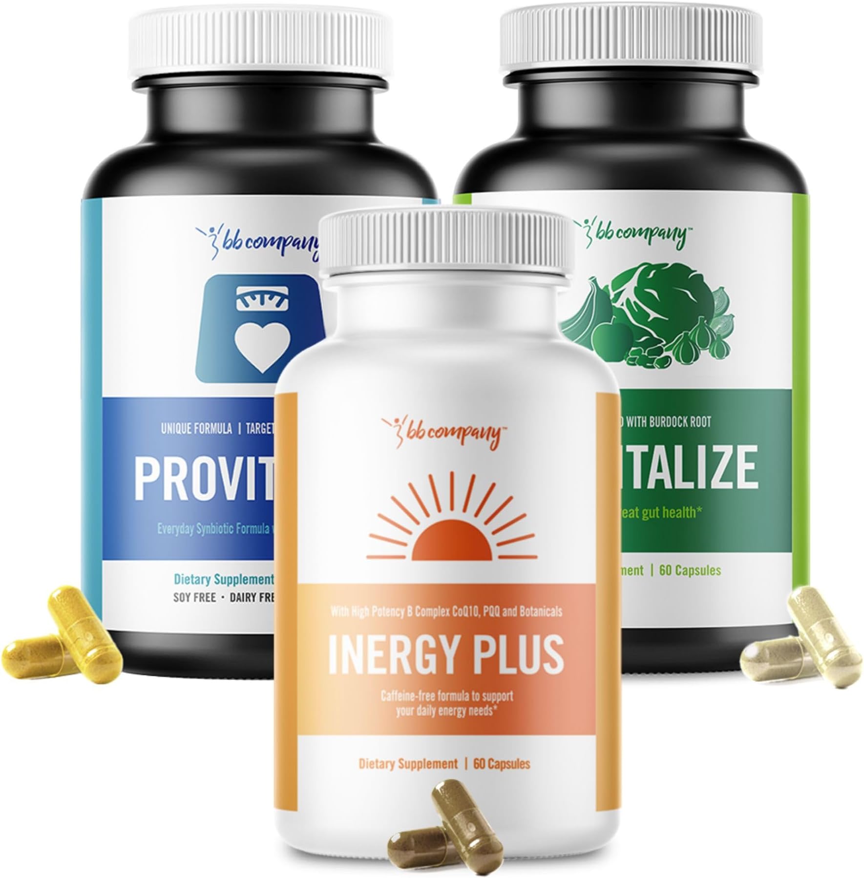 Menokit Bundle | Menopause Vitamins - Soothes Joint Aches, Boosts Energy, Mental Clarity, Gut Health | Provitalize, Previtalize & inergyPLUS | Value Bundle | Packaging Vary | 30 Day Supply