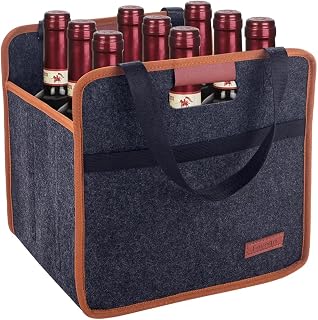 Foyego 9 Bottle Wine Carrier Tote Bag