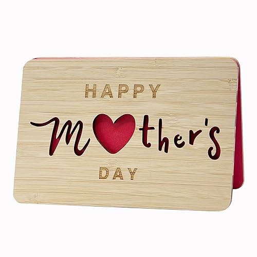 Mothers Day Cards,Handmade Greeting Cards,Wooden Thankyou Card,Wooden Birthday Card,Mothers day