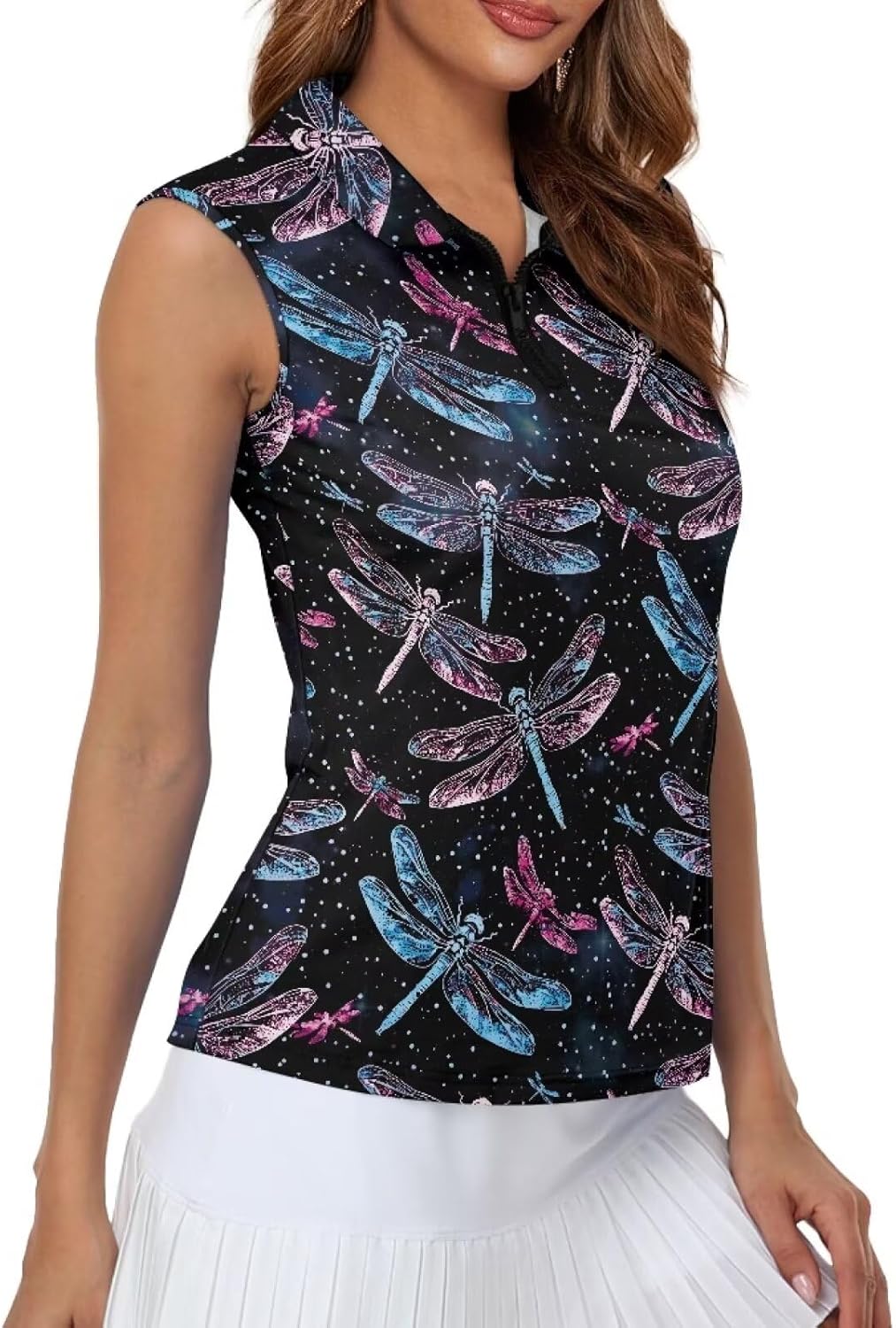 YEXIATODO Golf Tank Top Women Racerback Athletic Polo Golf Sleeveless Outfits Tennis Tank Top Size XS-2XL