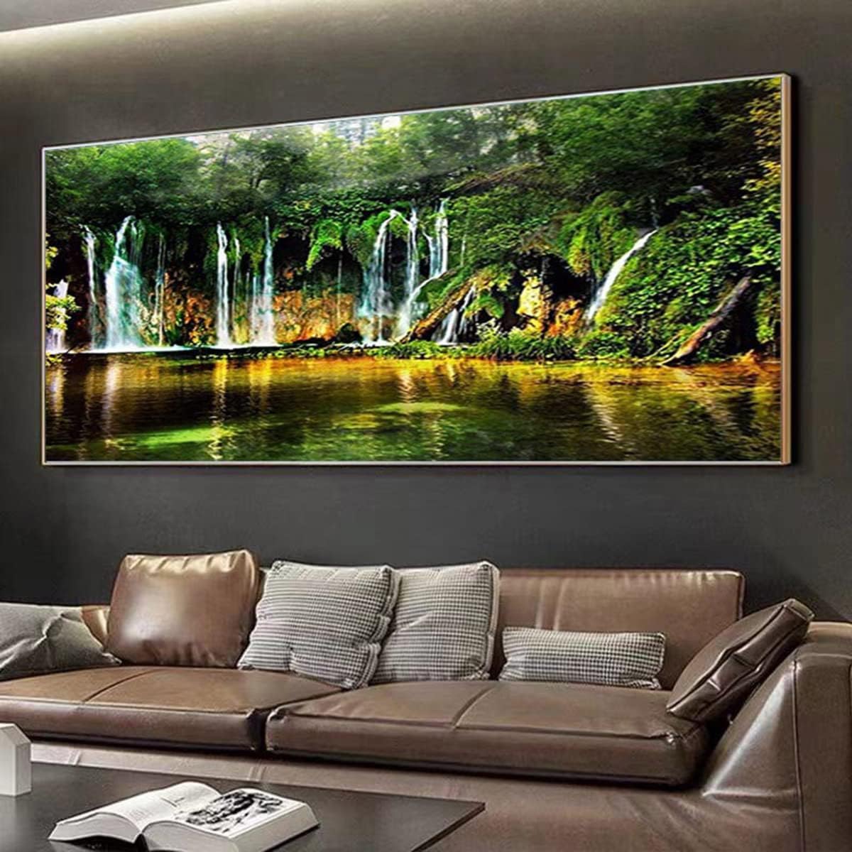 Instarry DIY 5D Diamond Painting Kits Full Drill Natural Scenery Mosaic Embroidery Home Decorations for Living Room Arts and Crafts 39.4x15.7 inch