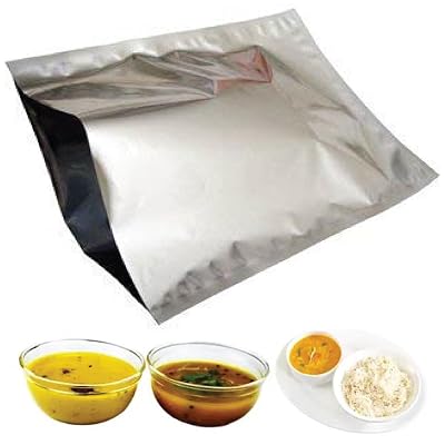 3V PRODUCTS Aluminium Silver Foil Pouches Size "4X6" Inches Of Bags (100 Pieces) Packet For Tea Coffee Food Packing, Alu
