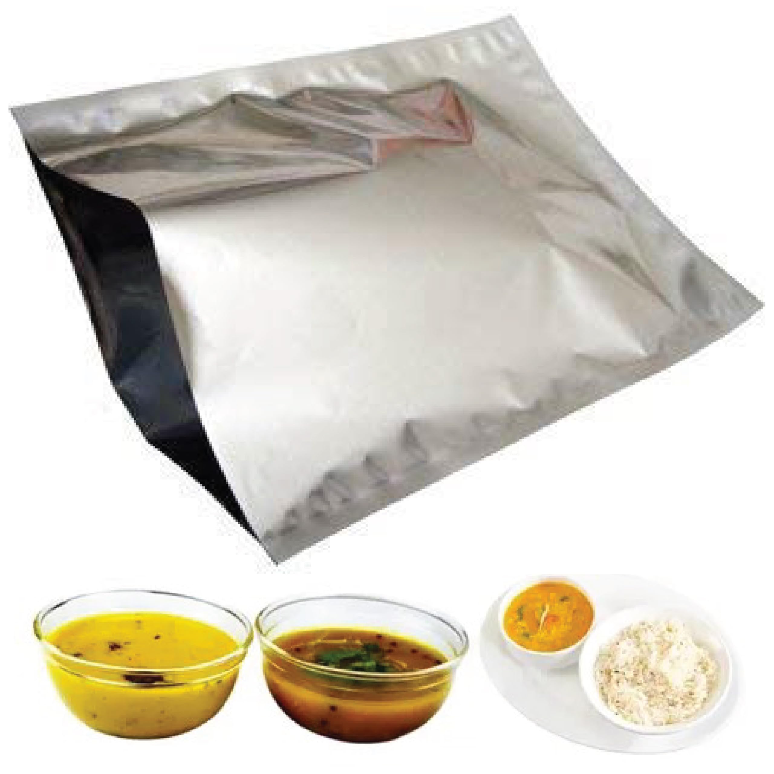 3V PRODUCTS Aluminium Silver Foil Plastic Pouches "7X9" Inches Bags (100 Pieces) Packet For Multipurpose (750Ml) Tea Coffee Food Packing (Pack Of 1X100 Pieces), Zip