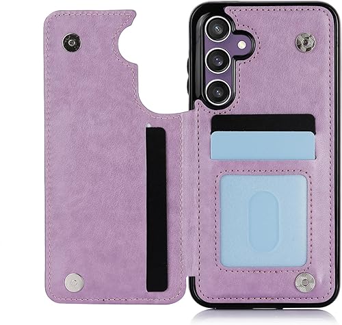 Vista 17 de Asuwish Funda de teléfono para Samsung Galaxy S23 FE 5G con protector de pantalla de vidrio templado y tarjetero con soporte para tarjetero, soporte