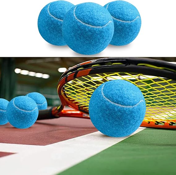 URBEST Tennis Ball 12 Packs Training Tennis Balls Practice Balls for Novice Player, Pet Dog Playing Balls with Mesh Carry Bag