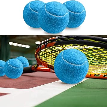 URBEST Tennis Ball 12 Packs Training Tennis Balls Practice Balls for Novice Player, Pet Dog Playing Balls with Mesh Carry Bag