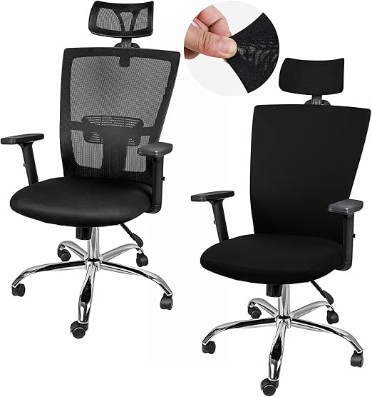 Lounsweer 3 Pieces Office Chair Cover Rolling Desk Chair