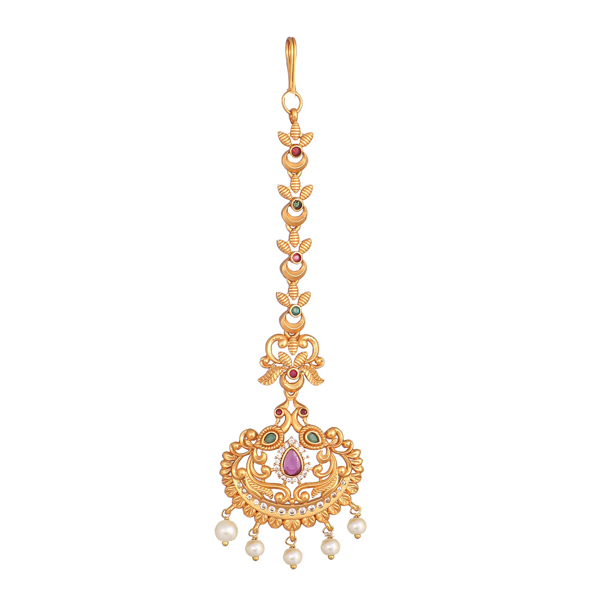 Tarinika Antique Gold Plated Anushka Maang Tikka with Peacock Design - Wedding Mang Tika for Women - Perfect for Ethnic occasion | Traditional temple nethi chutti - 1 year warranty* (B08L9PWLCV) Amazon Price History, Amazon Price Tracker
