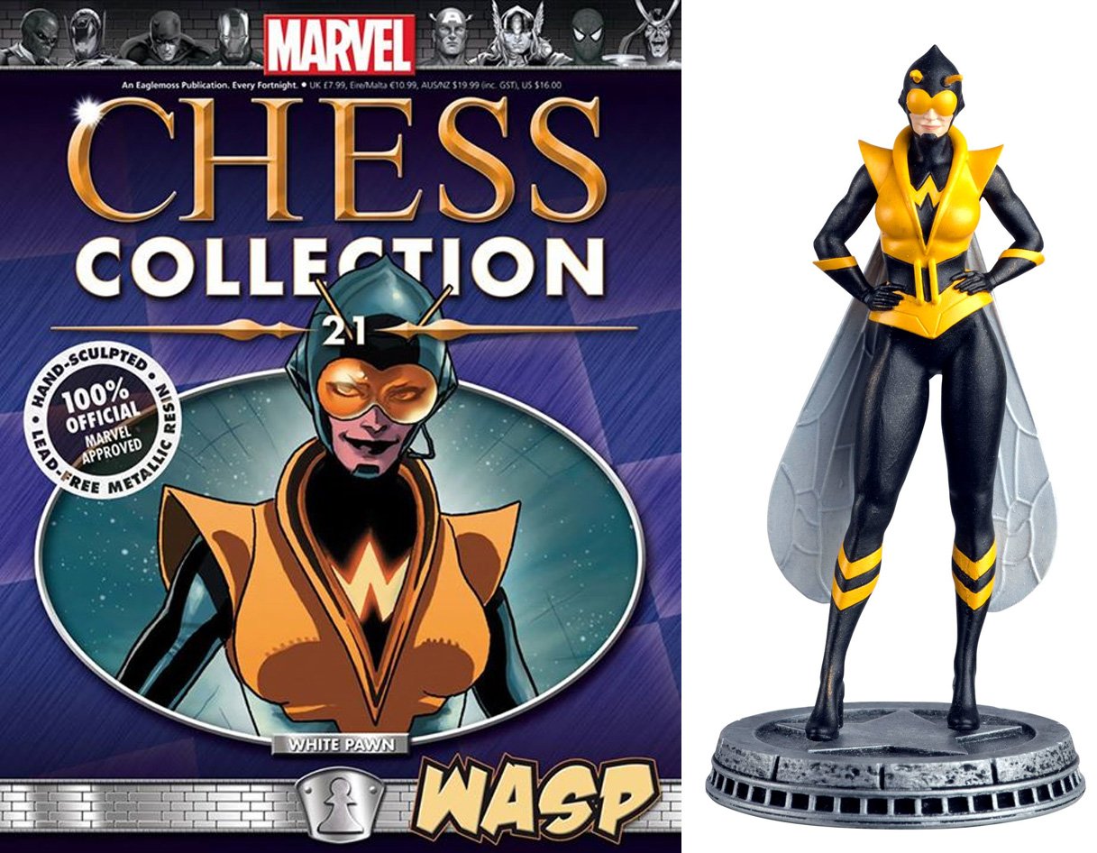 Figurine Eaglemoss Marvel Chess – The Wasp (La Guêpe) – En Plomb – Occasion Très Bon état