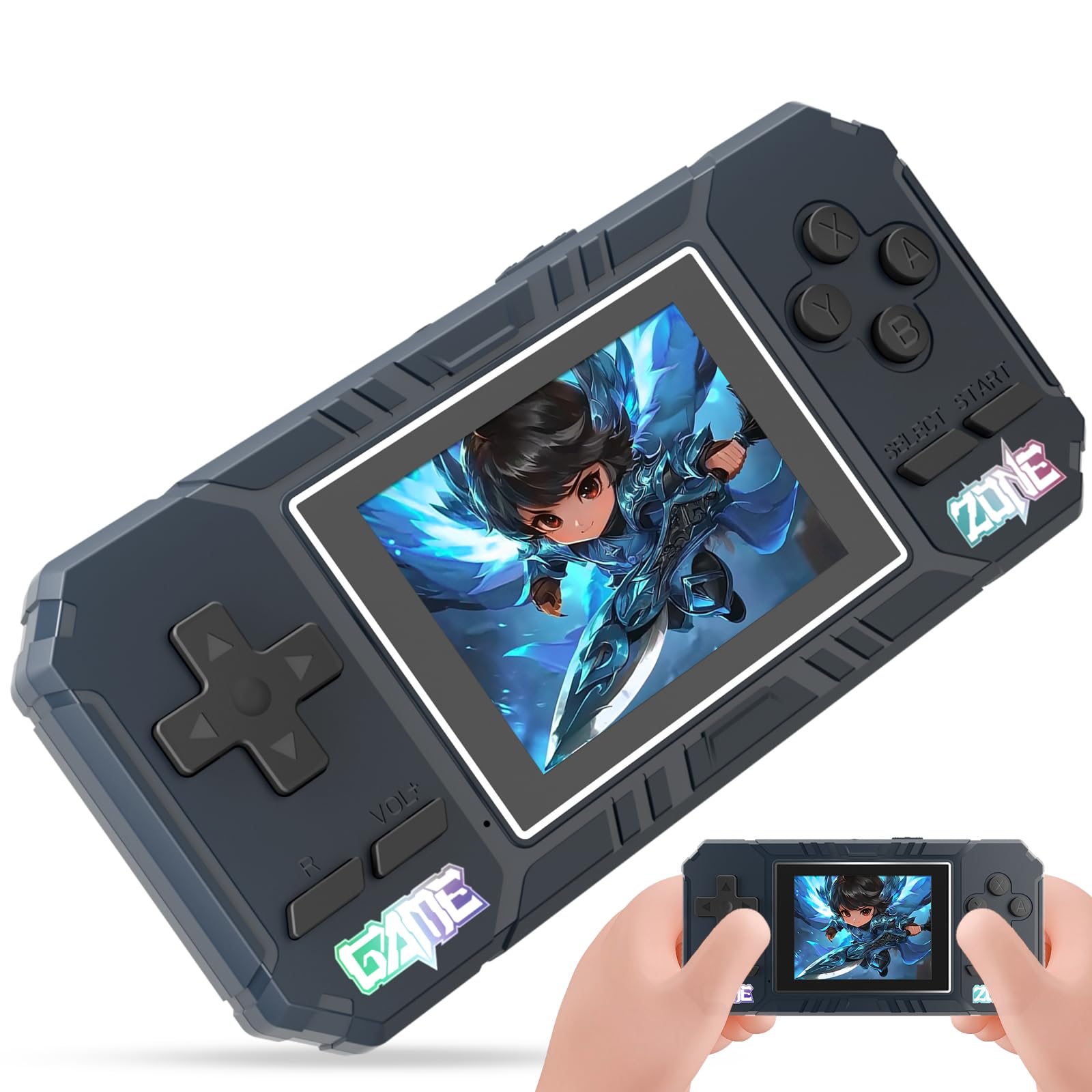 JKV Handheld Game Consoles - 520 Retro Classic Video Games, 1020mAh Rechargeable Battery 2.8" HD Screen, Portable Travel Games Mini Arcade Pocket