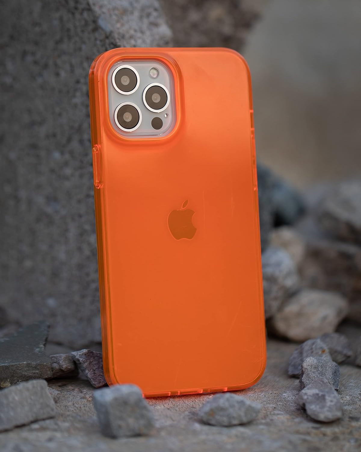 FELONY CASE for iPhone 13/14 - Neon Orange Crystal Clear Phone Case, Compatible with MagSafe - 360° Shockproof Protective Case Designed for Apple iPhone 13/14
