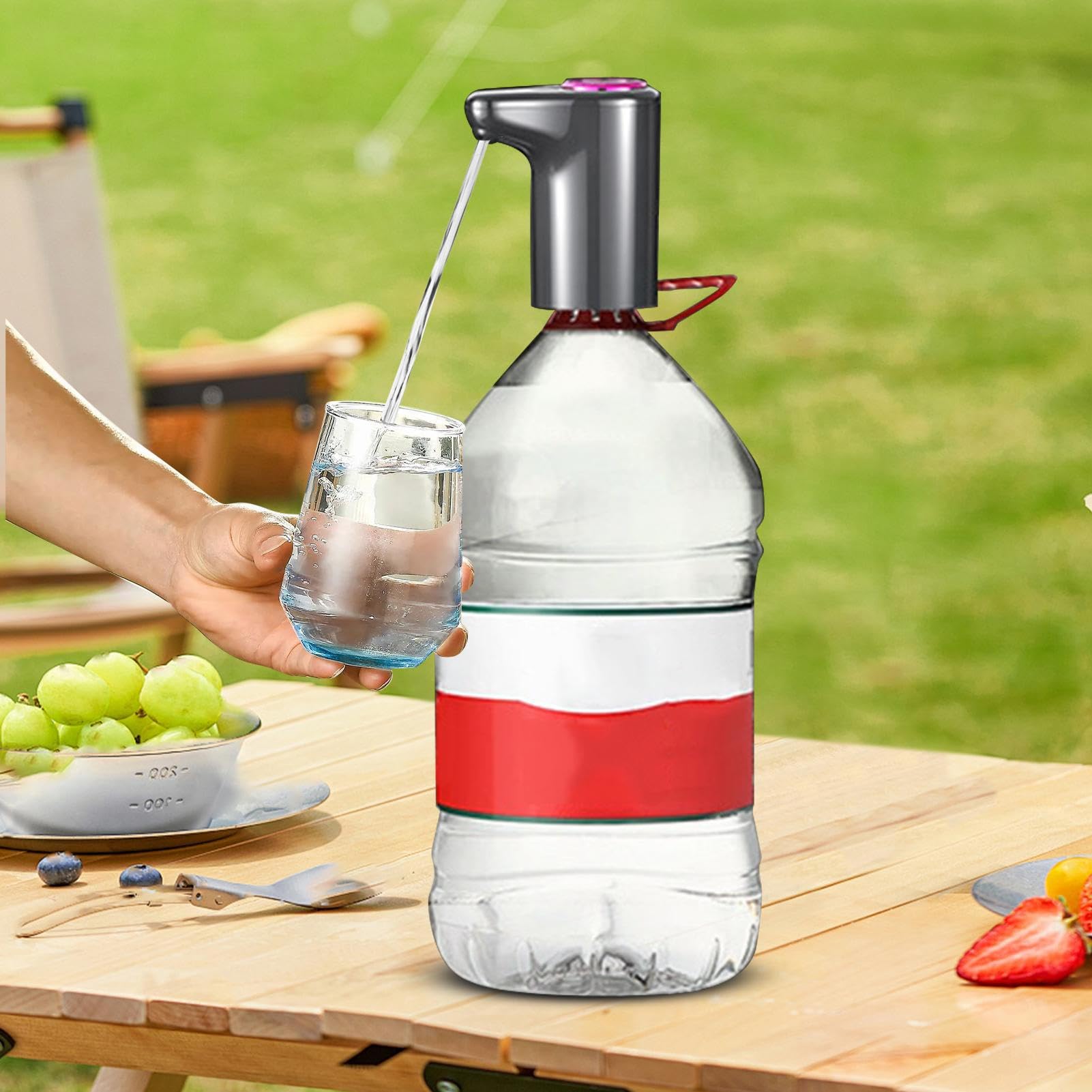 Pompa Per Bottiglia D'acqua – Distributore Automatico Ricaricabile con Display LCD, Unità Di Trasferimento Elettrica per Uso Da Scrivania