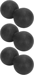 Peanut Shape Massage Ball Roller, 3pcs Silicone Muscle Relaxation Fitness Massage Balls for Neck Shoulder Back,Black