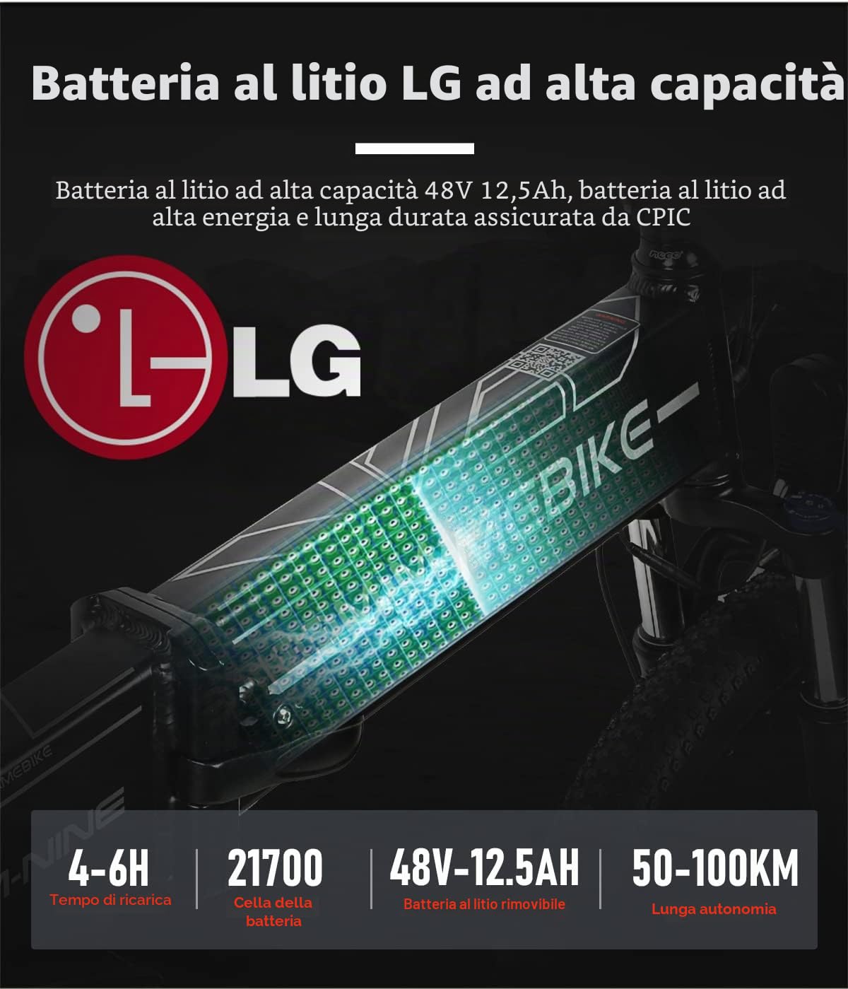 SAMEBIKE LO26-II Mountain Bicicletta Elettrica Adulti Rimovibile 48V14AH Batteria 26 Pollice Pieghevole Biciclette Elettriche con Display LCD Velocità Ebikes