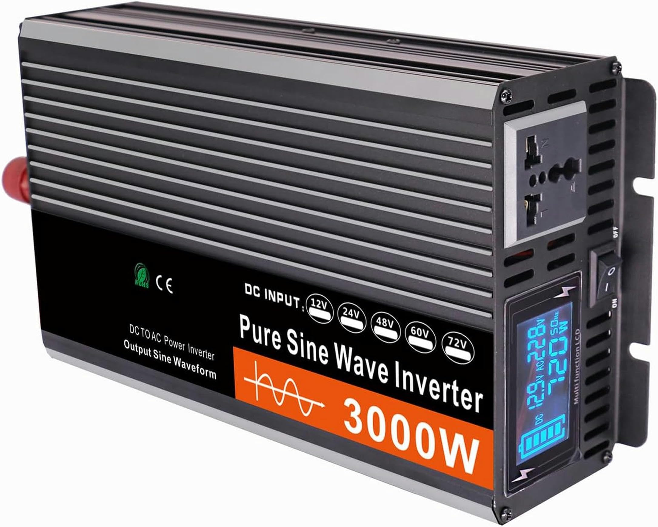 Onduleur 1500W onde sinusoïdale convertisseur DC AC pour la maison