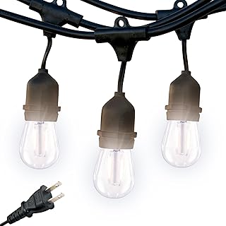 Brightech Ambience Pro - Waterproof LED Outdoor String Lights - Hanging,...