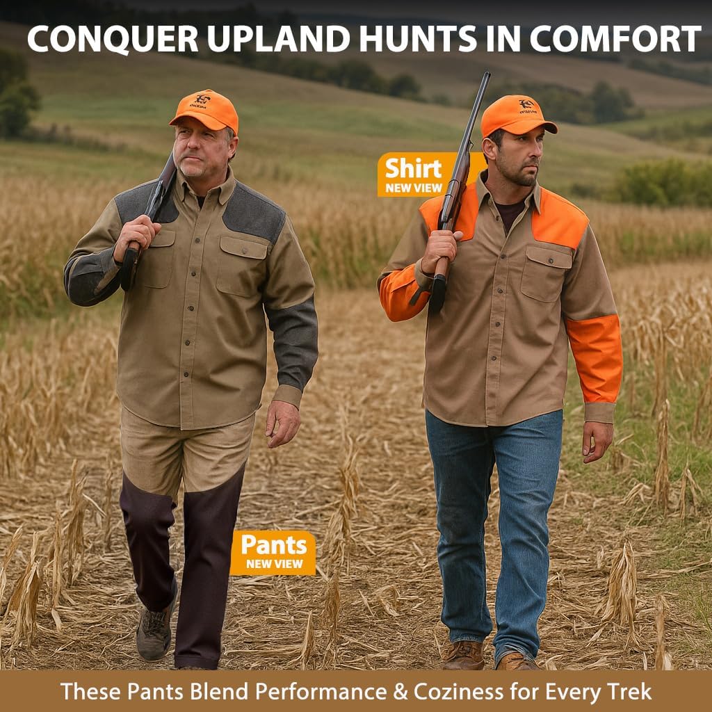NEW VIEW Upland Hunting Pants for Men, Pheasant Hunting Pants with 6 Pockets, Water Resistant Outdoor Pants - Image 6