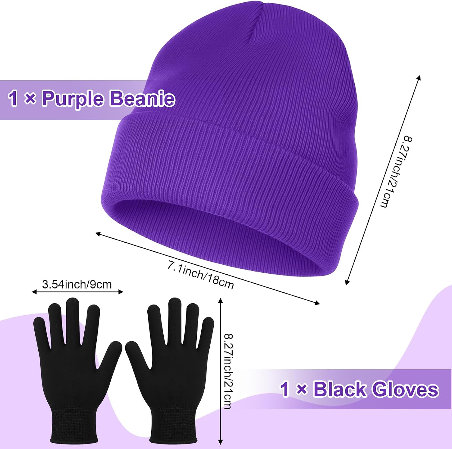 Maiteenly 4 Pcs Purple Halloween Costume Accessories for Adults Halloween Costumes Party Cosplay Set for Male Women Teen