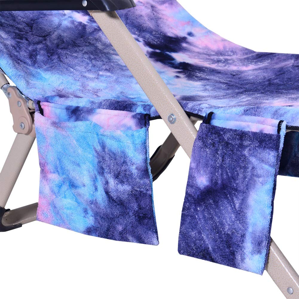Telo Coprilettino Mare in Fibra Superfine con Tasche,Sdraio Spiaggia per da Giardino Lettino Copri Materasso Spiaggia Vacanza con Borsa Laterale 210x75 cm Uomo Donna (Porpora