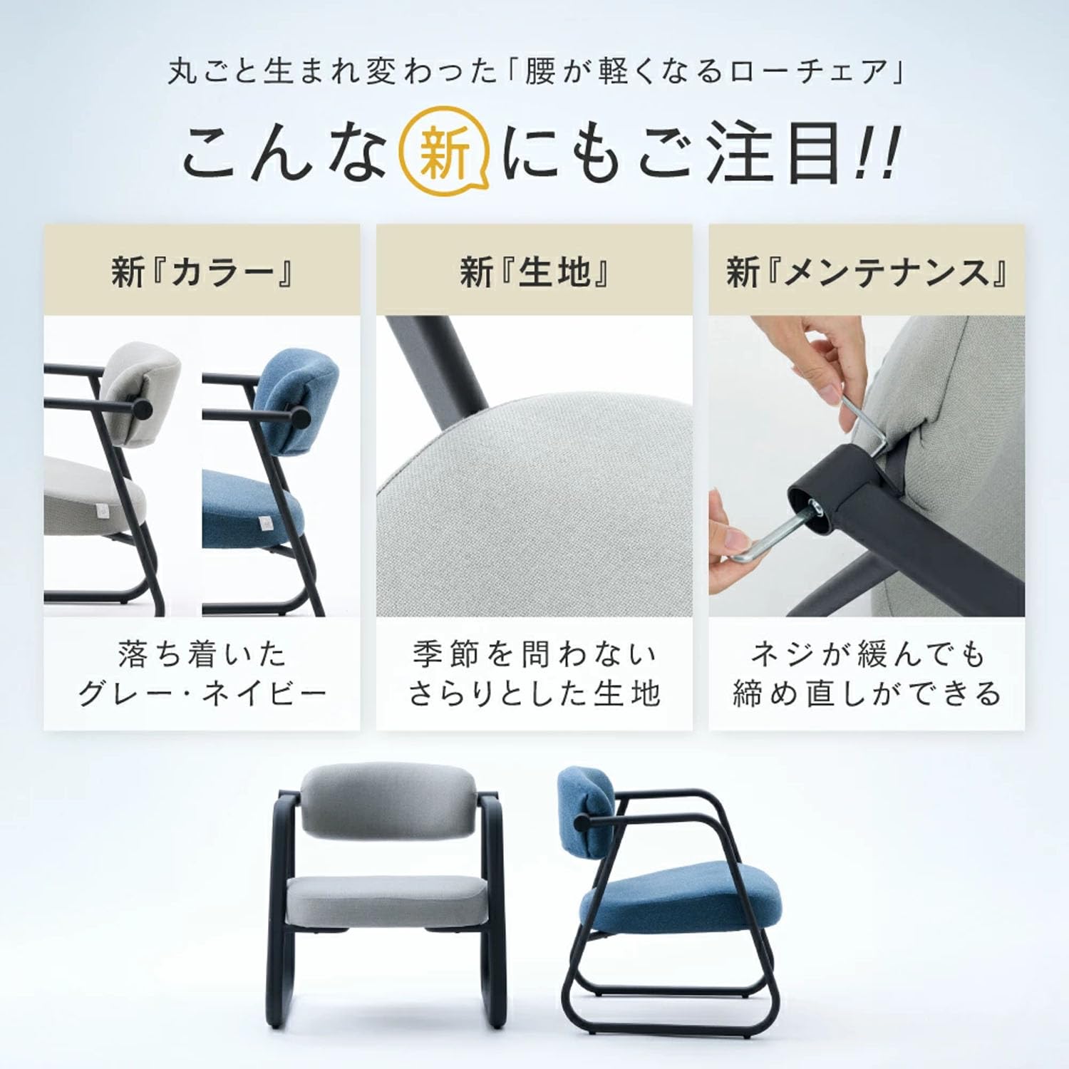 Amazon.co.jp: ドウシシャ 腰が軽くなる 高座椅子 ローチェア 肘置き