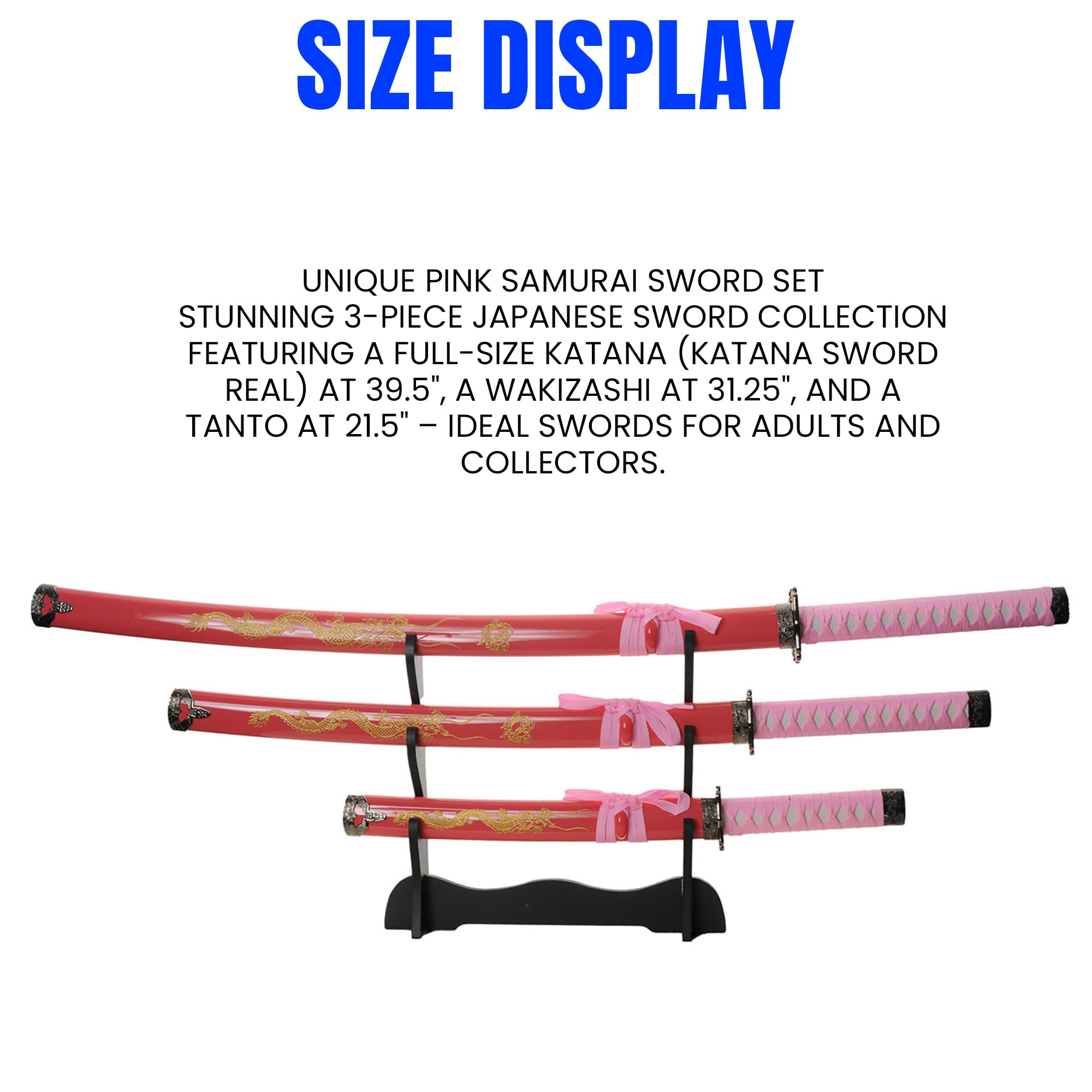 Amazon.com : SZCO Samurai Sword Set – 3-Piece Katana Sword with