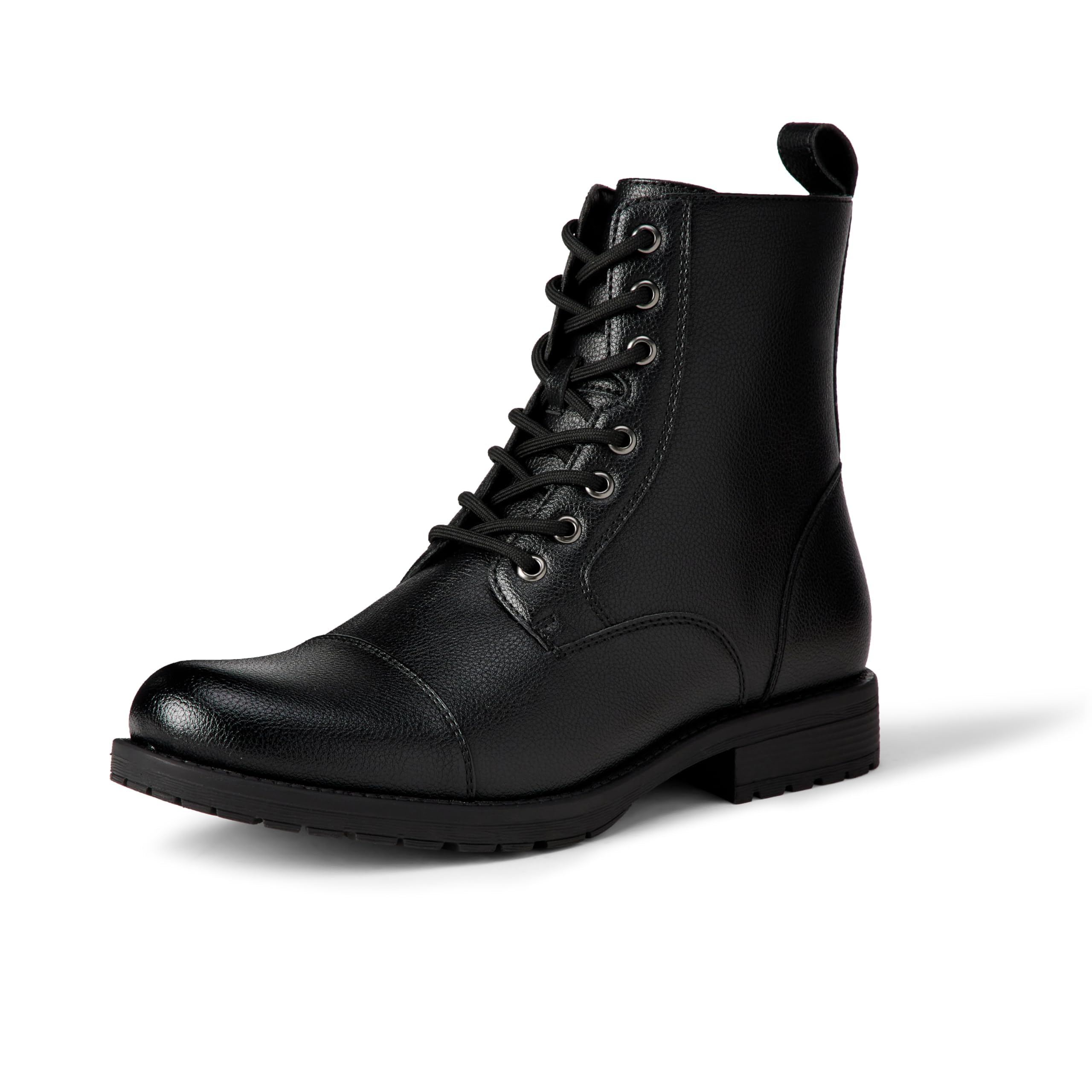 Amazon Essentials Men's Cap Toe Lace Up Combat Boots