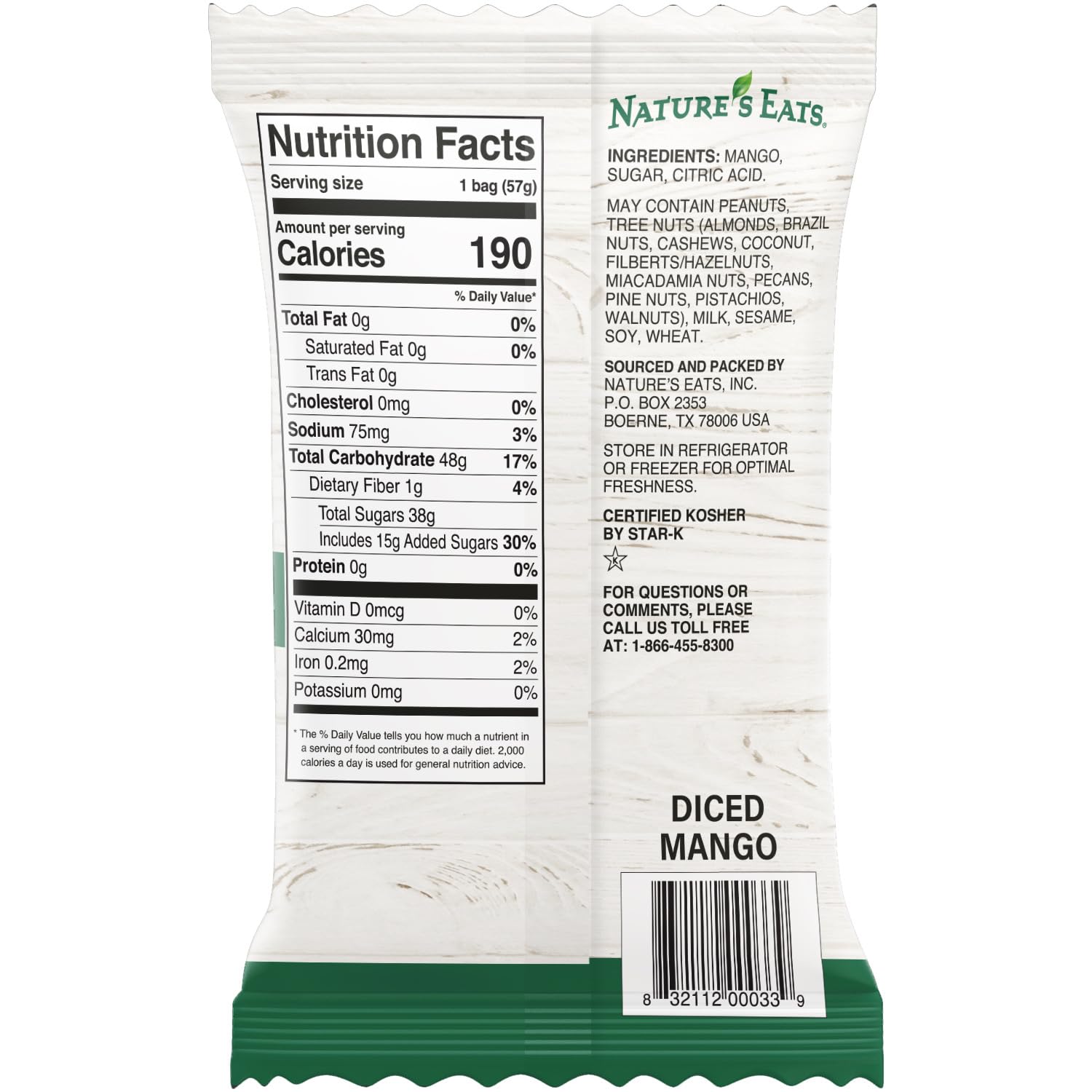 Nature's Eats Diced Mango, 2oz (Pack of 2) image 2