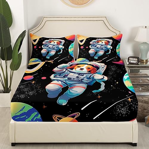 Miniatura 10 de Juego de sábanas con estampado de leopardo, tamaño matrimonial, sábana bajera con estampado de piel de guepardo africano, 4 piezas, juego de ropa de