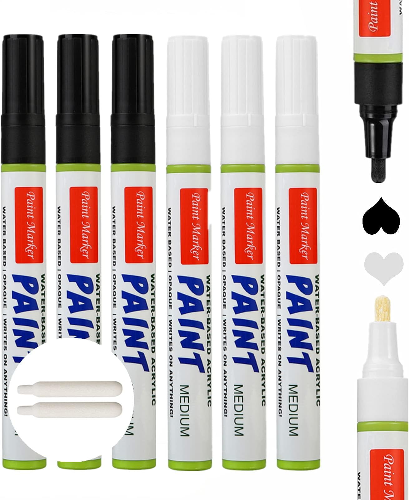 Black White Acrylic Paint Marker