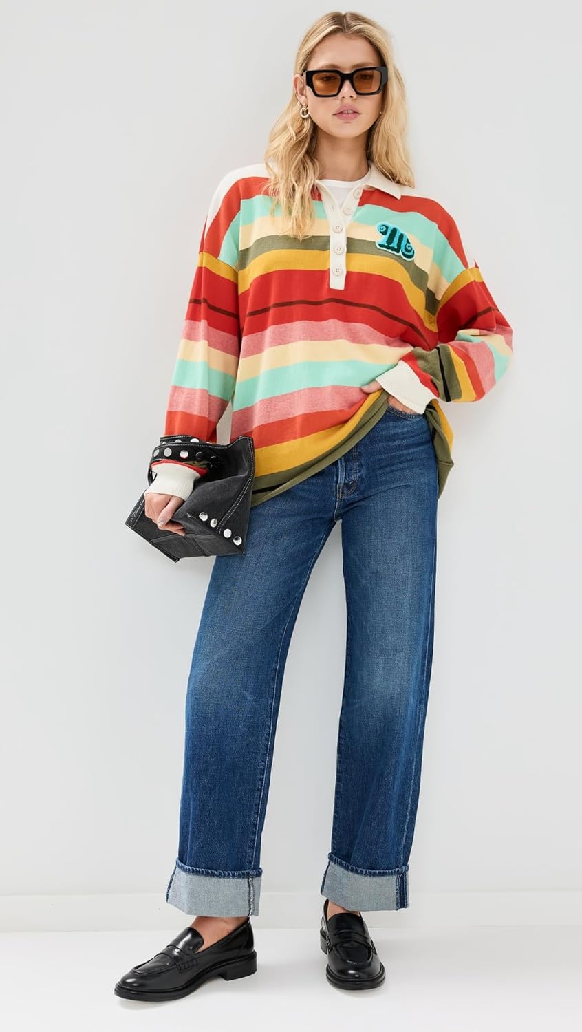 Loeffler Randall Women's Rachel Leather Loafers, Black, 6.5 Medium US - Image 5