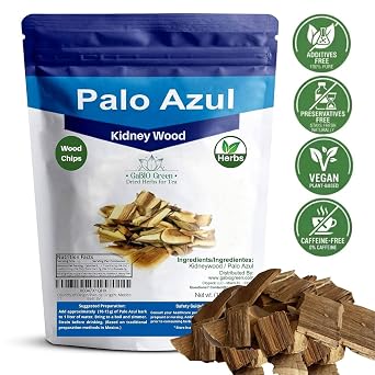 Palo Azul Tea Kidneywood (1/2Pound / 8oz). (Eysenhardtia polystachya) Carefully Packed in a Light-Block Resealable Pouch. Blue stick for Traditional Mexican Infusion by Gabio Green.